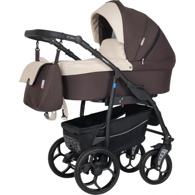 Коляска VERDI Babies Max Plus 3 в 1, коричневая с бежевой вставкой 2020000003120 Коляска VERDI Babies Max Plus 3 в 1, коричневая с бежевой вставкой 2020000003120