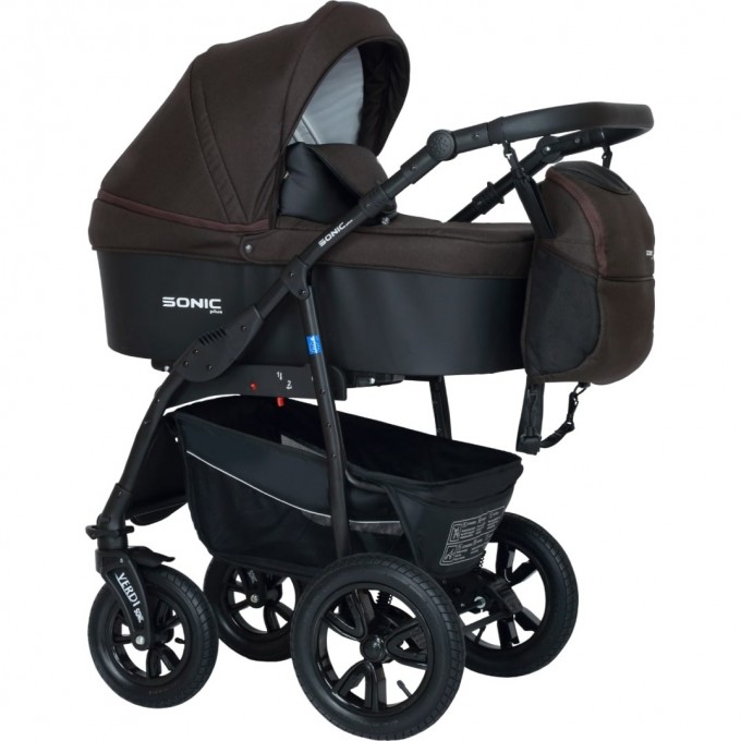 Коляска VERDI Babies Sonic Plus 3 в 1, верх коричневый, низ черный 2020000002291 Коляска VERDI Babies Sonic Plus 3 в 1, верх коричневый, низ черный 2020000002291