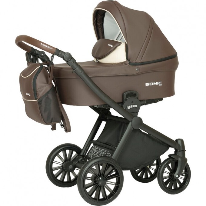 Коляска VERDI Babies Sonic Soft 3 в 1, коричневая 2020000002383 Коляска VERDI Babies Sonic Soft 3 в 1, коричневая 2020000002383